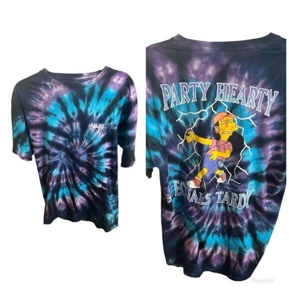 Vans Tops - The Simpsons Otto Party Hearty Vans Premium Tie Dye Rare Purple T-Shirt
Size M